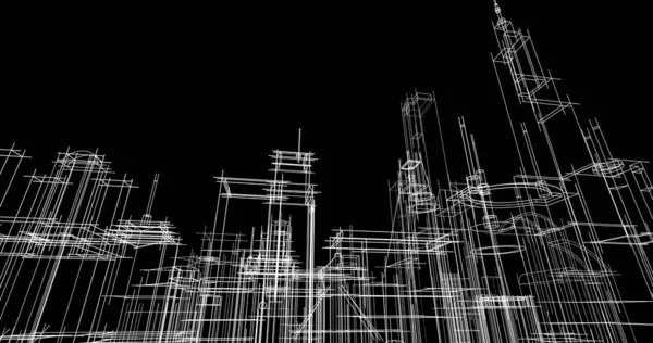Абстрактный Архитектурный Дизайн Обоев Цифровой Концепт Фон — стоковое фото