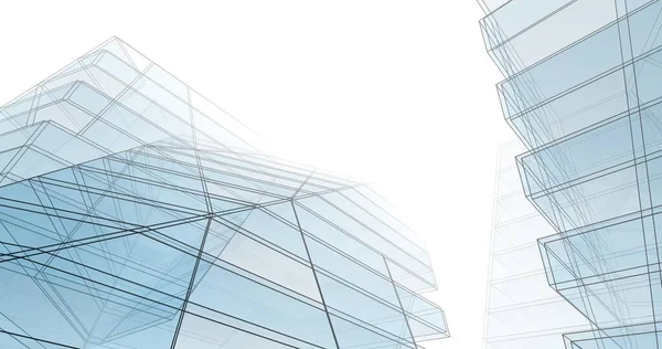 Mimari sanat konseptinde soyut çizgiler, minimum geometrik şekiller. 