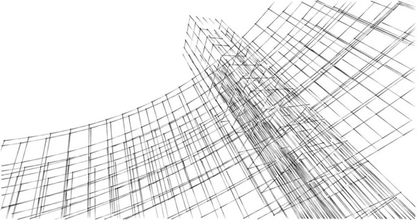 Arkaplanda mimari bina 3d illüstrasyon,