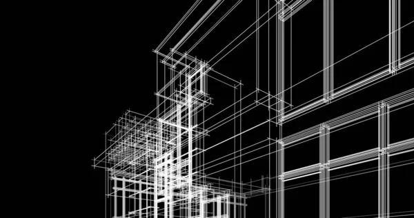 Abstrakcyjny Projekt Tapety Architektonicznej Cyfrowe Tło Koncepcyjne — Zdjęcie stockowe