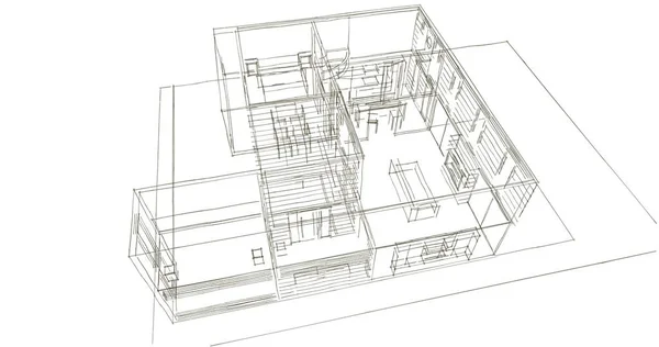 Abstrakcyjny Projekt Tapety Architektonicznej Cyfrowe Tło Koncepcyjne — Zdjęcie stockowe