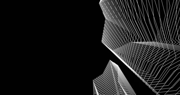 Mimari sanat konseptinde soyut çizgiler, minimum geometrik şekiller. 