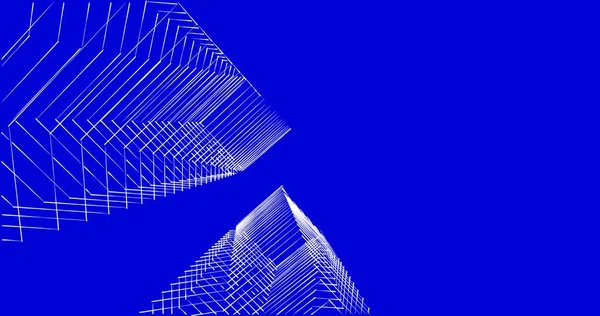 Mimari sanat konseptinde soyut çizgiler, minimum geometrik şekiller. 