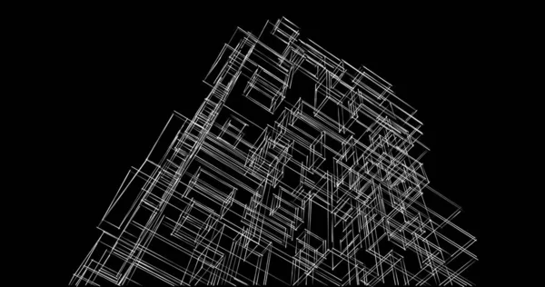 Abstrakcyjny Projekt Tapety Architektonicznej Cyfrowe Tło Koncepcyjne — Zdjęcie stockowe