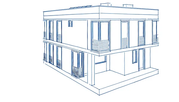 几何建筑形状 — 图库照片