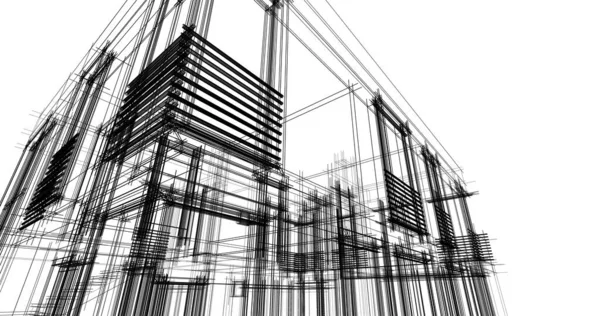Абстрактный Архитектурный Дизайн Обоев Цифровой Концепт Фон — стоковое фото