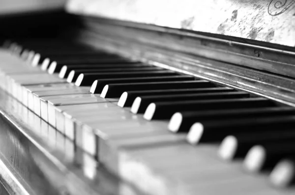 Εκλεκτό Πιάνο Κοντινό Πλάνο Εννοιολογικό Υπόβαθρο Τέχνης — Φωτογραφία Αρχείου