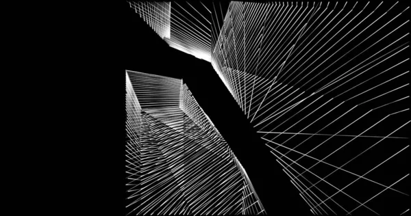 Mimari sanat konseptinde soyut çizgiler, minimum geometrik şekiller. 