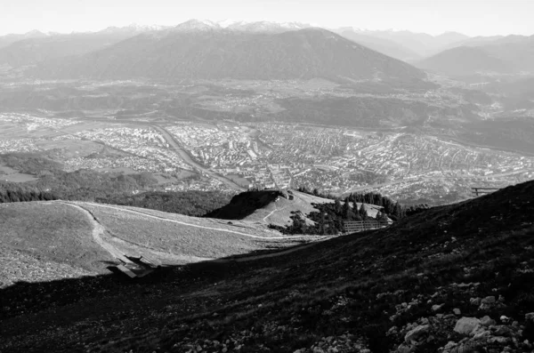 Vista Panorâmica Das Montanhas Fundo Natureza — Fotografia de Stock