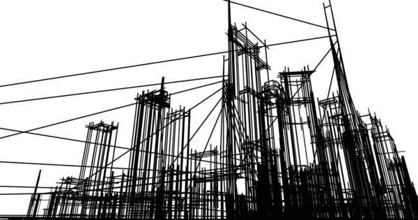 soyut mimari duvar kağıdı tasarımı, dijital konsept arkaplan