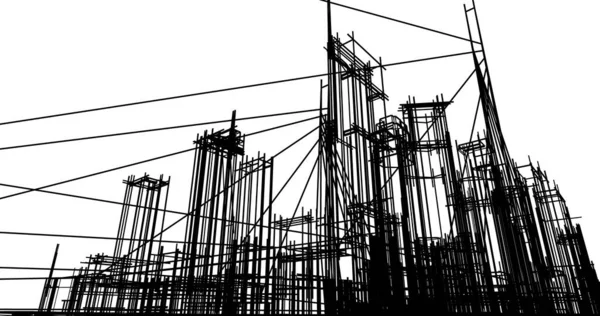 Абстрактный Архитектурный Дизайн Обоев Цифровой Концепт Фон — стоковое фото