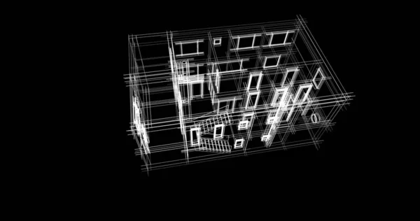 Entwurf Geometrischer Architekturgebäude — Stockfoto