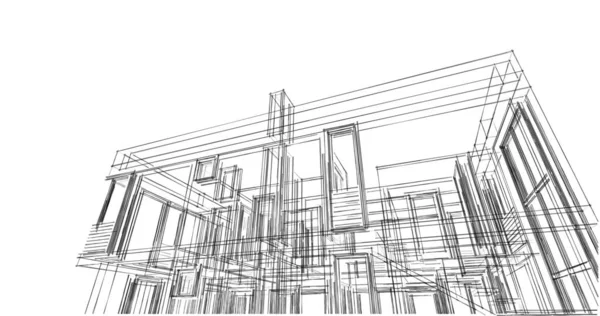 Абстрактный Архитектурный Дизайн Обоев Цифровой Концепт Фон — стоковое фото