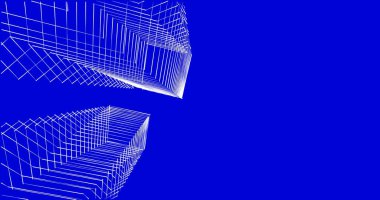 Mimari sanat konseptinde soyut çizgiler, minimum geometrik şekiller. 