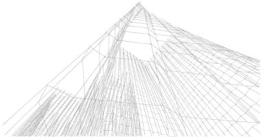 soyut mimari duvar kağıdı tasarımı, dijital konsept arkaplan