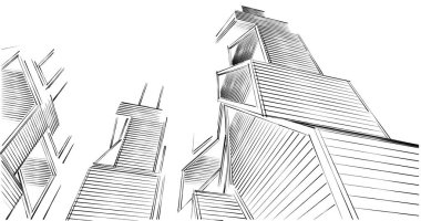 soyut mimari duvar kağıdı tasarımı, dijital konsept arkaplan