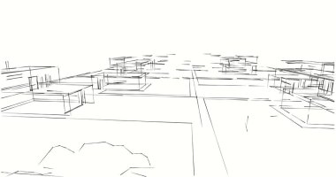 soyut mimari duvar kağıdı tasarımı, dijital konsept arkaplan