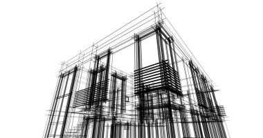soyut mimari duvar kağıdı tasarımı, dijital konsept arkaplan