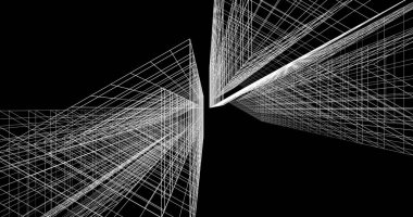 soyut mimari duvar kağıdı tasarımı, dijital konsept arkaplan