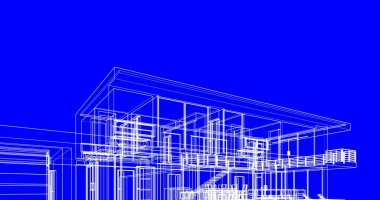 soyut mimari duvar kağıdı tasarımı, dijital konsept arkaplan
