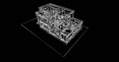 soyut mimari duvar kağıdı tasarımı, dijital konsept arkaplan