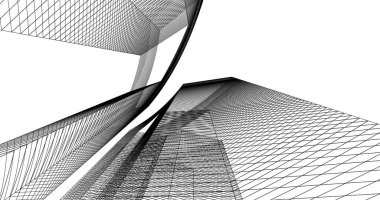 soyut mimari duvar kağıdı tasarımı, dijital konsept arkaplan