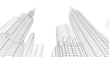 soyut mimari duvar kağıdı tasarımı, dijital konsept arkaplan