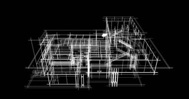 soyut mimari duvar kağıdı tasarımı, dijital konsept arkaplan