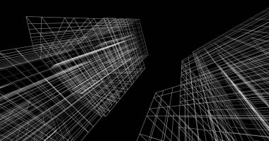 soyut mimari duvar kağıdı tasarımı, dijital konsept arkaplan