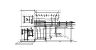 soyut mimari duvar kağıdı tasarımı, dijital konsept arkaplan
