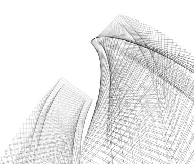 soyut mimari duvar kağıdı tasarımı, dijital konsept arkaplan