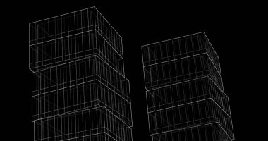 soyut mimari duvar kağıdı tasarımı, dijital konsept arkaplan