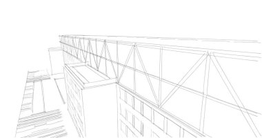 soyut mimari duvar kağıdı tasarımı, dijital konsept arkaplan