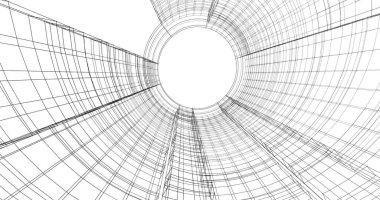 soyut mimari duvar kağıdı tasarımı, dijital konsept arkaplan