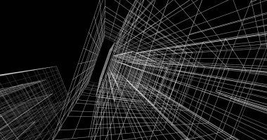 soyut mimari duvar kağıdı tasarımı, dijital konsept arkaplan