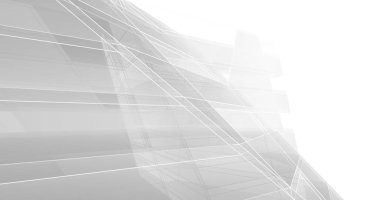 Mimari sanat konseptinde soyut çizgiler, minimum geometrik şekiller. 