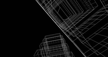 soyut mimari duvar kağıdı tasarımı, dijital konsept arkaplan