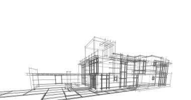 soyut mimari duvar kağıdı tasarımı, dijital konsept arkaplan