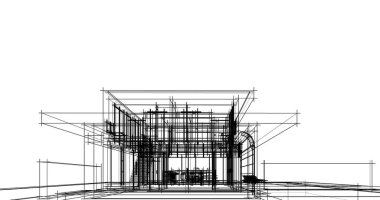 soyut mimari duvar kağıdı tasarımı, dijital konsept arkaplan