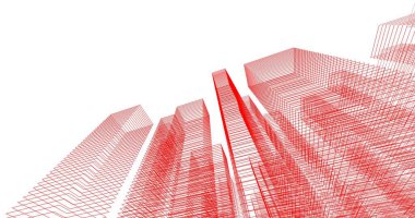 soyut mimari duvar kağıdı tasarımı, dijital konsept arkaplan