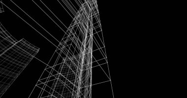 soyut mimari duvar kağıdı tasarımı, dijital konsept arkaplan