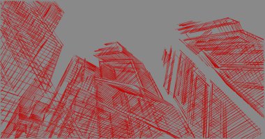 soyut mimari duvar kağıdı tasarımı, dijital konsept arkaplan