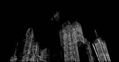 soyut mimari duvar kağıdı tasarımı, dijital konsept arkaplan