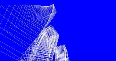 soyut mimari duvar kağıdı tasarımı, dijital konsept arkaplan