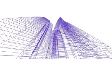 soyut mimari duvar kağıdı tasarımı, dijital konsept arkaplan