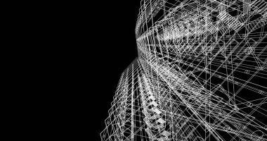 soyut mimari duvar kağıdı tasarımı, dijital konsept arkaplan