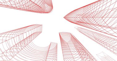 soyut mimari duvar kağıdı tasarımı, dijital konsept arkaplan