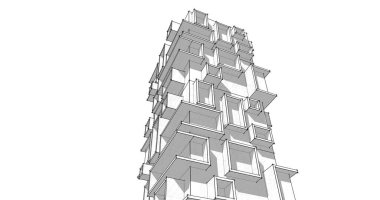 soyut mimari duvar kağıdı tasarımı, dijital konsept arkaplan