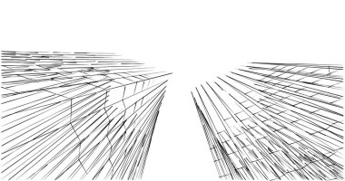 soyut mimari duvar kağıdı tasarımı, dijital konsept arkaplan