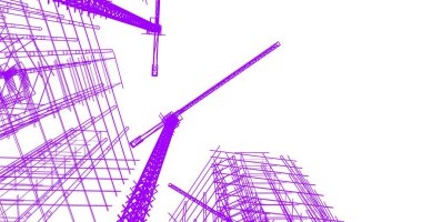 soyut mimari duvar kağıdı tasarımı, dijital konsept arkaplan